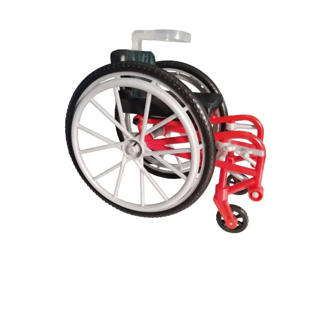 Mattel Barbie Doll Rolling Red Wheelchair Accessory